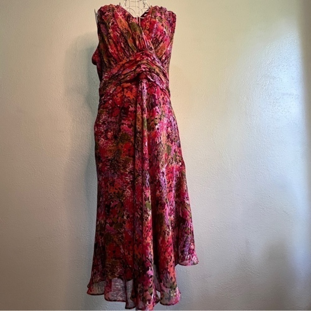 New Directions sleeveless multi-colored dress, Sz 14. Preowned. Like new. - Picture 8 of 9